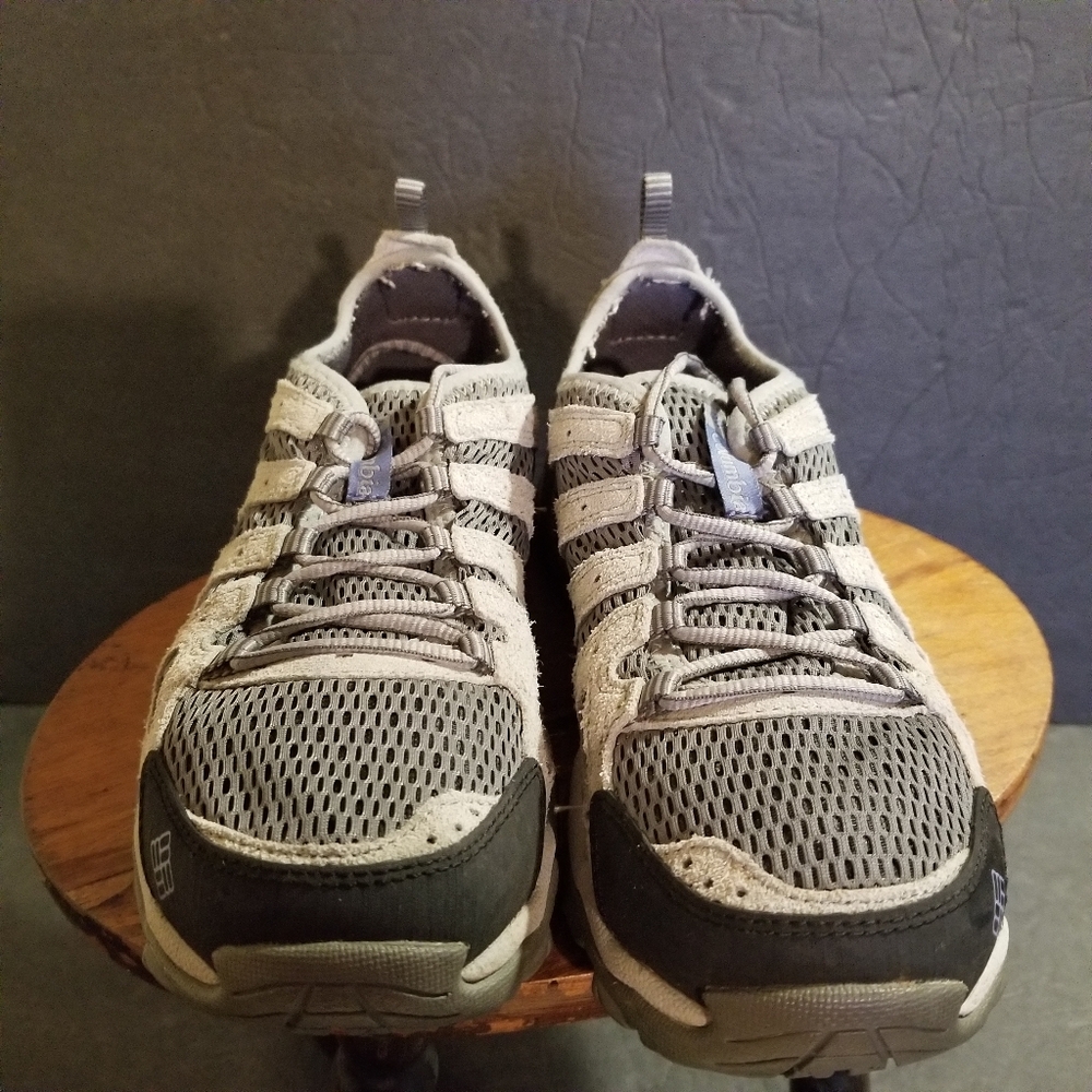 Columbia Omni Grip Techlite Suede Mesh Hiking Outdoor Shoes Sz 8.5 Gray - Picture 6 of 12